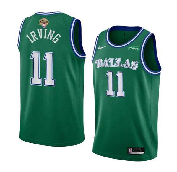 Men%27s Dallas Mavericks #11 Kyrie Irving Green 2024 Finals Classic Edition Stitched Basketball Jersey Dzhi->dallas mavericks->NBA Jersey